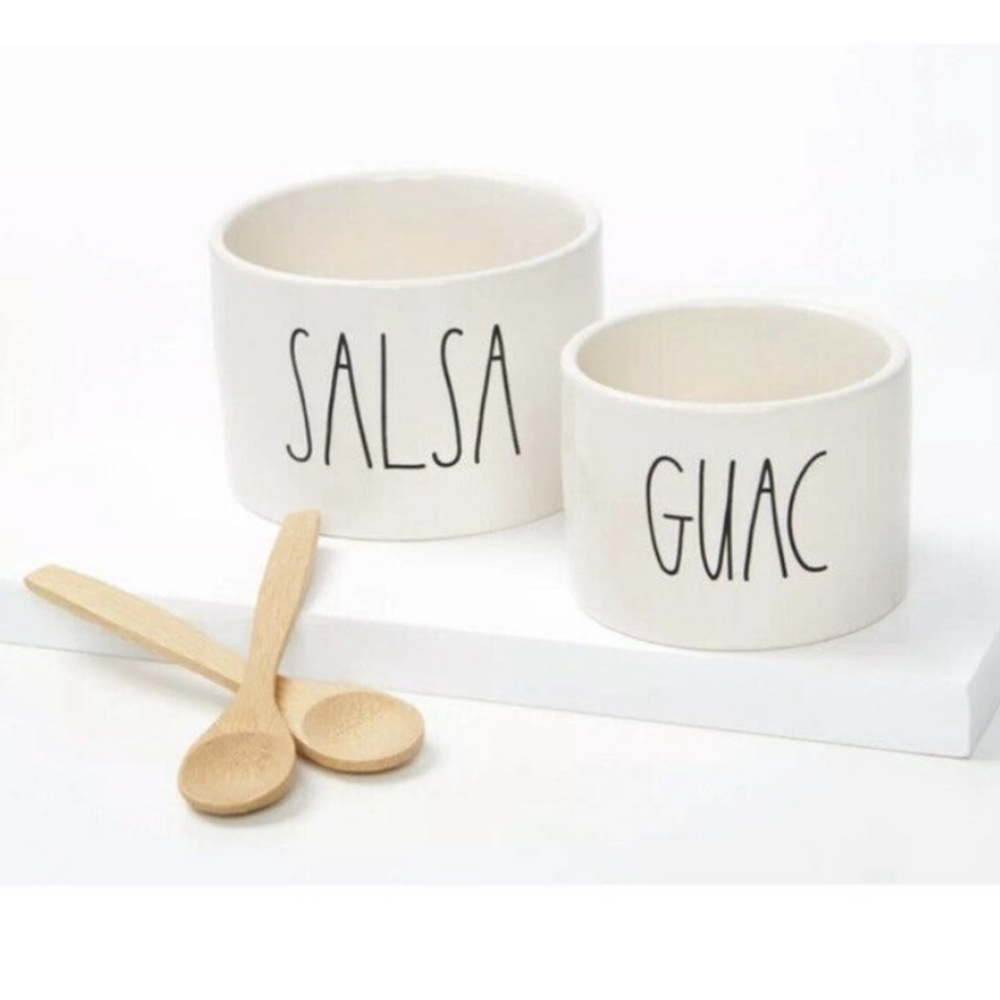 Rae Dunn Salsa and Guac Serving Bowl Set